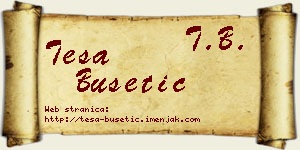 Teša Bušetić vizit kartica